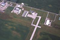 Fulton County Airport (USE) - View of the ramp and facilities from 4500' - by Bob Simmermon