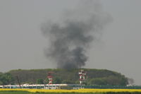 Brussels Airport, Brussels / Zaventem   Belgium (EBBR) - smoke generated during fire brigade training - by Daniel Vanderauwera