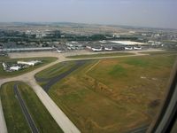 Paris Charles de Gaulle Airport (Roissy Airport), Paris France (LFPG) - On short final Rwy 08R at CDG-Maintenance area - by Erdinç Toklu