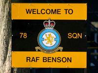 RAF Benson - 78 Sqn sign at RAF Benson - by Chris Hall