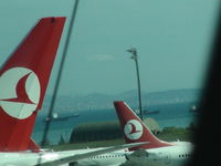 Istanbul Atatürk International Airport, Istanbul Turkey (LTBA) - Istanbul Intl. In the background lower Bosphorus, and the Asian side - by Erdinç Toklu