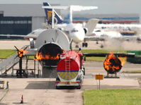 Liverpool John Lennon Airport - Fire training at Liverpool Airport - by Chris Hall