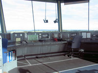 RAF Leeming - Inside the control tower at RAF Leeming. - by Malcolm Clarke