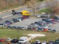 Medical Center Heliport (96IN) - Looking east as N381PH arrives. - by Bob Simmermon