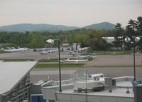 Burlington International Airport (BTV) - GA ramp from the observation tower - by Timothy Aanerud