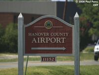 Hanover County Municipal Airport (OFP) - Entrance Sign for Hanover - by Paul Perry