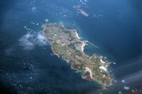 Alderney Airport - Alderney, Channel Islands with the airport seen at the northern end of the island. Taken during a flight from Jersey to Newcastle in 2009. - by Malcolm Clarke