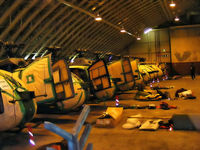 RAF Shawbury - Aerospatiale Gazelle AH.1's in storage at RAF Shawbury - by Chris Hall