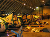 RAF Shawbury Airport, Shawbury, England United Kingdom (EGOS) - Aerospatiale Gazelle AH.1's in storage at RAF Shawbury - by Chris Hall