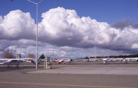 Buchanan Field Airport (CCR) - Aircraft parking on the East Ramp. The Tower is on the left. - by Bill Larkins