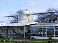 Sywell Aerodrome Airport, Northampton, England United Kingdom (EGBK) - The 1930s Art Deco Bar and Restaurant which was formerly the Clubhouse and Officer's Mess - by Chris Hall