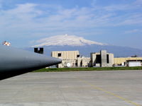 Sigonella Airport (military) - Mount Etna from taxiway - by CrewChief