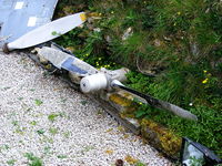 Newquay Cornwall International Airport / RAF St. Mawgan, Newquay, England United Kingdom (EGDG) - Prop in the garden at Spitfire Corner at RAF St Mawgan - by Chris Hall