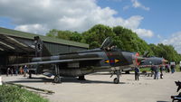 X3BR Airport - Superb Lightning pair in front of the new Q-Shed at Bruntingthorpe Cold War Jets Open Day - May 2010 - by Eric.Fishwick