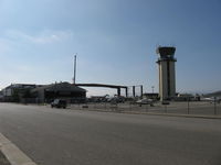 Camarillo Airport (CMA) - Two new large hangars under construction near the Air Traffic Control Tower will add 45,000 square feet of space to SUN AIR JETS. - by Doug Robertson