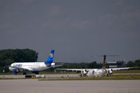 Leipzig/Halle Airport, Leipzig/Halle Germany (EDDP) - Traffic on runway 26R.... - by Holger Zengler