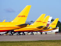 Nottingham East Midlands Airport - on the DHL apron at East Midlands Airport - by Chris Hall