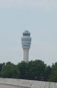 Hartsfield - Jackson Atlanta International Airport (ATL) - A SE vista of the control tower@ATL. (an f-stop 5.6 photograph) - by Bill Thornton, former managing editor USAF Flying Safety Magazine