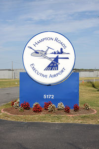 Hampton Roads Executive Airport (PVG) - Airport sign for Hampton Roads Executive Airport (PVG).  This airport is located at 5172 W. Military Hwy, Chesapeake, VA 23321. It is an uncontrolled airport with two runways (RWY 10/28: 4056 X 70 ft, RWY 2/20: 3524 X 70 ft). - by Dean Heald