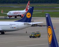 Tegel International Airport (closing in 2011), Berlin Germany (EDDT) - View on a part of 410,000 sqm apron area. - by Holger Zengler