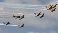 Willow Run Airport (YIP) - Mix of T-6s, SNJs and Harvards - by Florida Metal