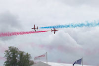 Goodwood Racecourse Heliport - Royal Air Force Red Arrows Display Team at 2006 Goodwood Festival of Speed. BAe Hawk Aircraft - by Jeff Sexton