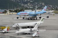 Princess Juliana International Airport, Philipsburg, Sint Maarten Netherlands Antilles (TNCM) - Just a look at the main ramp as the big boys rolling around - by Daniel Jef
