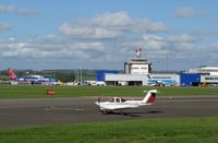 Cardiff International Airport, Cardiff, Wales United Kingdom (EGFF) - View towards the control tower - by Roger Winser