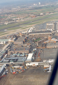 London Heathrow Airport, London, England United Kingdom (EGLL) - LHR , departure to AMS , March 1987 - by Henk Geerlings