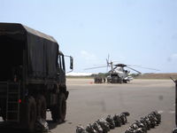 Kalaeloa (john Rodgers Field) Airport (JRF) - Guam NG troops aboard JRF for trng. - by Ewa Marine