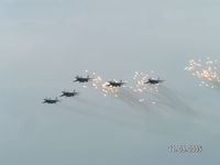 Brno-Tu?any Airport - The Russian Swifts team.....firing flares! - by John1958
