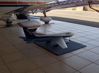 Santa Paula Airport (SZP) - RC Jet Horizon E-flite Air, two 'fan jets', first flight this morning. Mcwilliams Museum hangar - by Doug Robertson