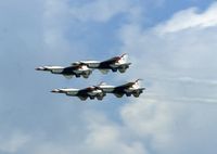 James M Cox Dayton International Airport (DAY) - Thunderbirds at the Dayton International Air Show - by Glenn E. Chatfield