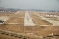 Fort Wayne International Airport (FWA) - My daughter took this photo while we were turning final for 23. My longest VFR cross country to date. We were a little high, there is also alot of runway. No reason to set it down on the first 10 feet! - by 78-0001