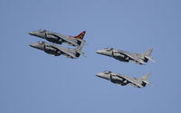 North Island Nas /halsey Field/ Airport (NZY) - Flight of four Harriers - by Todd Royer