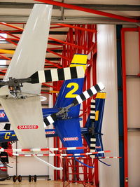 Denham Aerodrome Airport, Gerrards Cross, England United Kingdom (EGLD) - Robinson R44's in the Heliair hangar at Denham Aerodrome - by Chris Hall