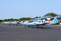 Wycombe Air Park/Booker Airport, High Wycombe, England United Kingdom (EGTB) - some of the Wycombe Air Centre fleet at Booker - by Chris Hall