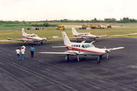 Rota International Airport, Rota Island Northern Mariana Islands (ROP) - Fleet of Pacific Island Aviation - Seino

N84PB ,  N18VV , N2NB Cessna 402C and 402B - by Henk Geerlings