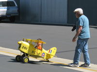 Santa Paula Airport (SZP) - Kiddie taxi practice at Pat Quinn's Museum Hangar ramp - by Doug Robertson