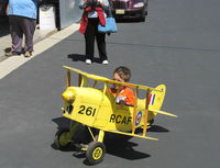 Santa Paula Airport (SZP) - Kiddie taxi practice at Pat Quinn's Museum Hangar ramp - by Doug Robertson