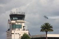 Jacksonville Nas (towers Fld) Airport (NIP) - Blue Angels about to pull a Top Gun on the tower - by Florida Metal