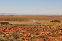 Monument Valley Airport (UT25) - The sparse ramp and basic facilities for anyone using Monument Valley Airport - by Terry Fletcher