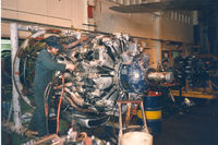 Ted Stevens Anchorage International Airport (ANC) - Engine shop  Northern Air Cargo - Anchorage.

DC-6 Engine - by Henk Geerlings