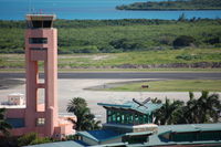 VC Bird International Airport, Saint John's, Antigua Antigua and Barbuda (TAPA) - V.C. Bird Tower next to the top of the Sticky Wicket Restaurant and Pitch. Taken from the Stanford Antigua Observation Tower - by Oliver Porter