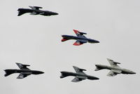 Kemble Airport, Kemble, England United Kingdom (EGBP) - Hunter's displaying at the Cotswold Airshow - by Chris Hall