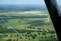 Wright-patterson Afb Airport (FFO) - Huffman Prairie located on Patterson Field.  5 white flags depict the path of the Wright Bros flying machine.

Shot from NC9119. - by Allen M. Schultheiss