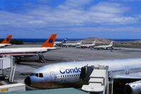 Palma de Mallorca Airport (or Son Sant Joan Airport), Palma de Mallorca Spain (LEPA) - Airlines from Germany, Belgium, Morocco and Norway, some of them gone for ever,united  on Mallorca Airport. - by Holger Zengler