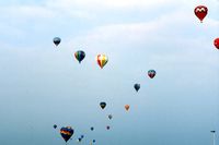 James M Cox Dayton International Airport (DAY) - Balloon flight in the morning at the Dayton Air Show - by Glenn E. Chatfield