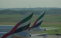 Vienna International Airport, Vienna Austria (LOWW) - Emirates Boeing 747 and 777 - by Thomas Ranner