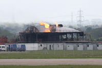 Durham Tees Valley Airport - Fire Training at Durham Tees Valley Airport - by Malcolm Clarke